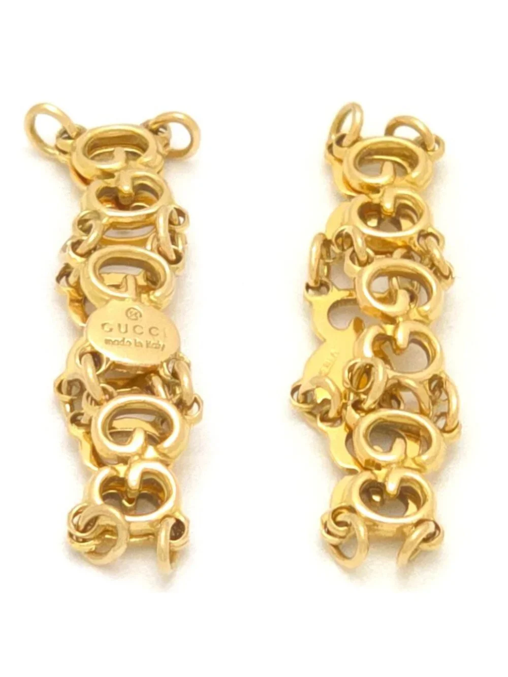 Gucci Icon Chain Ring GG Interlocking Logo 18k Yellow Gold